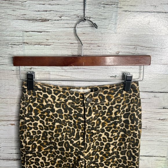 WE THE FREE people leopard cheetah print Belle high rise pants size 25 - Picture 3 of 8